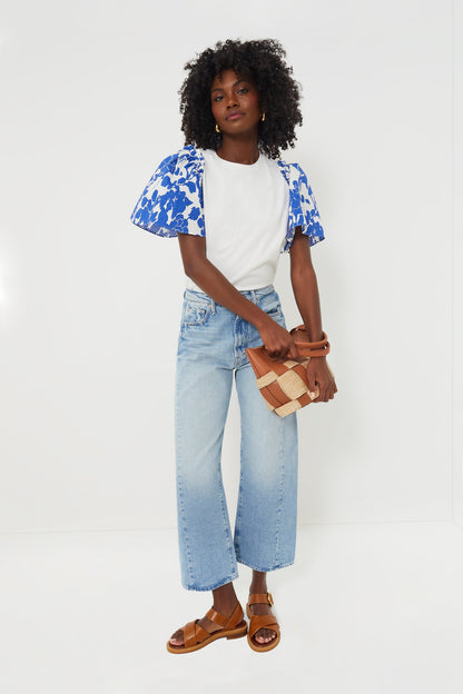 Blue Floral Mollie Tee