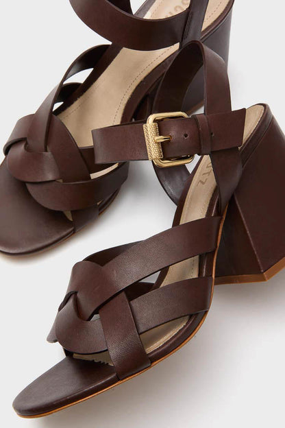 Chestnut Brown Renata Block Heels
