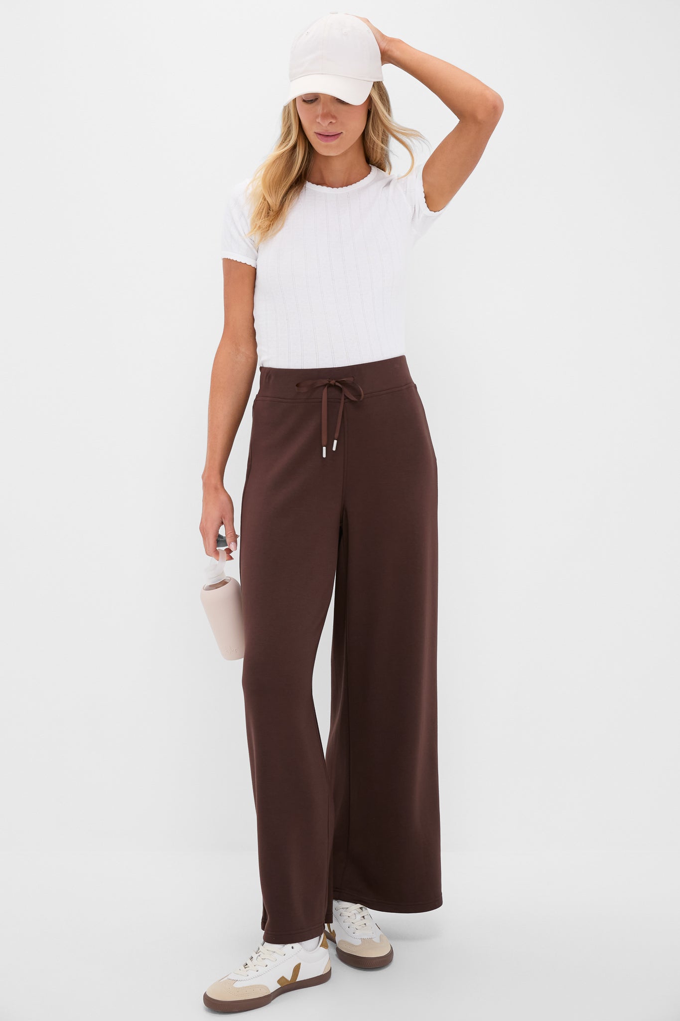 Chocolate Brown Wide Leg Comfort Stretch Finn Pants