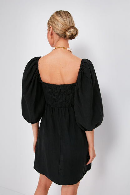 Black Annie Smocked Dress