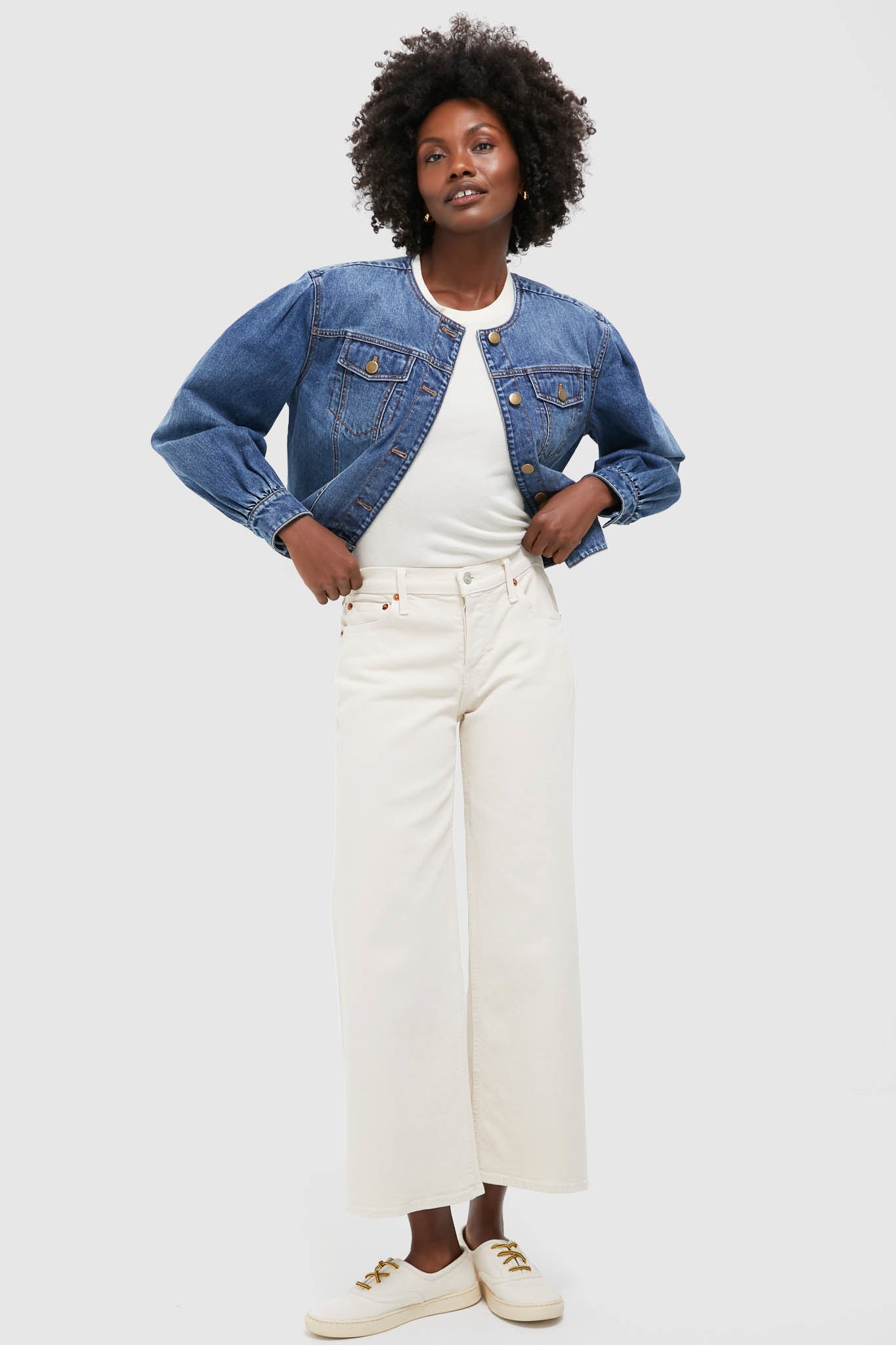 Denim Cropped Stella Jacket