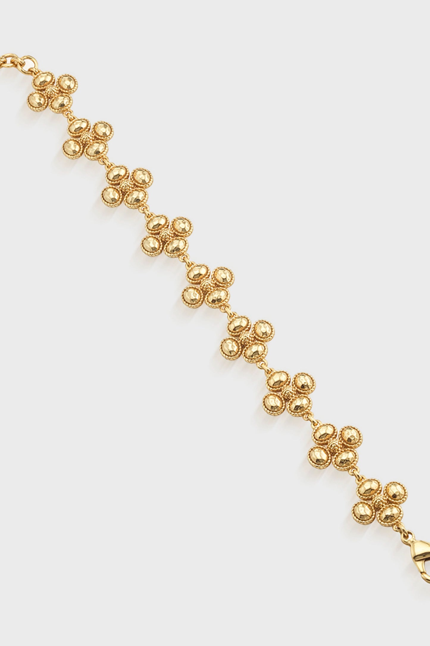 Berry Clover Linear Bracelet, 7"+2" - Gold