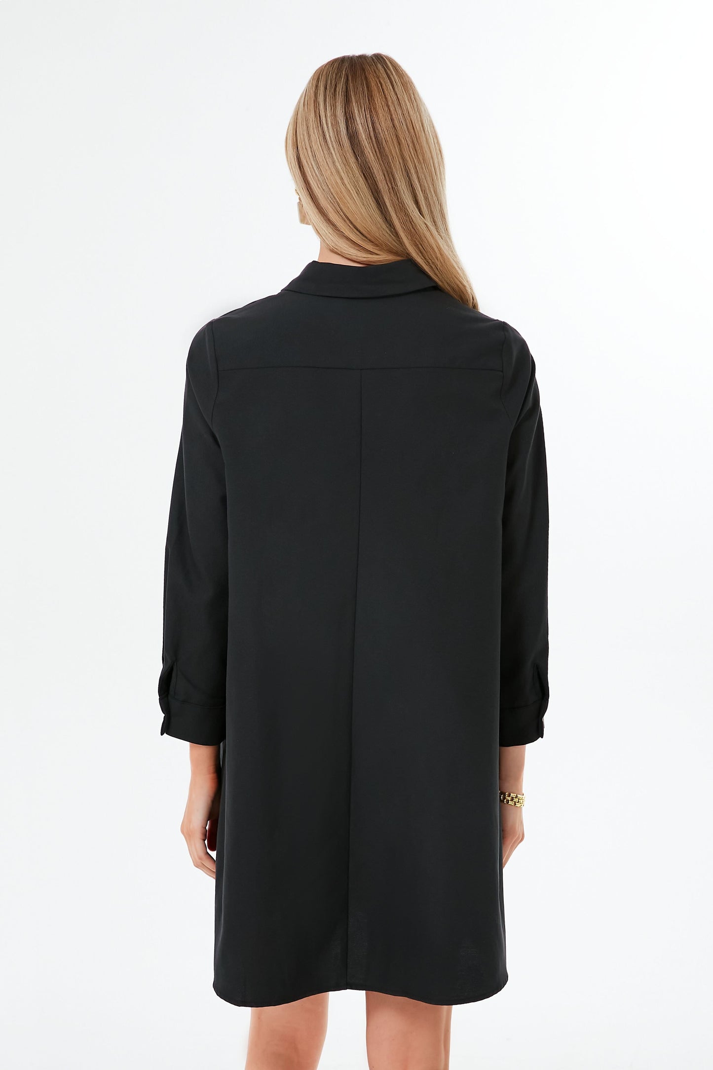 Black Oxford Harris Shirt Dress