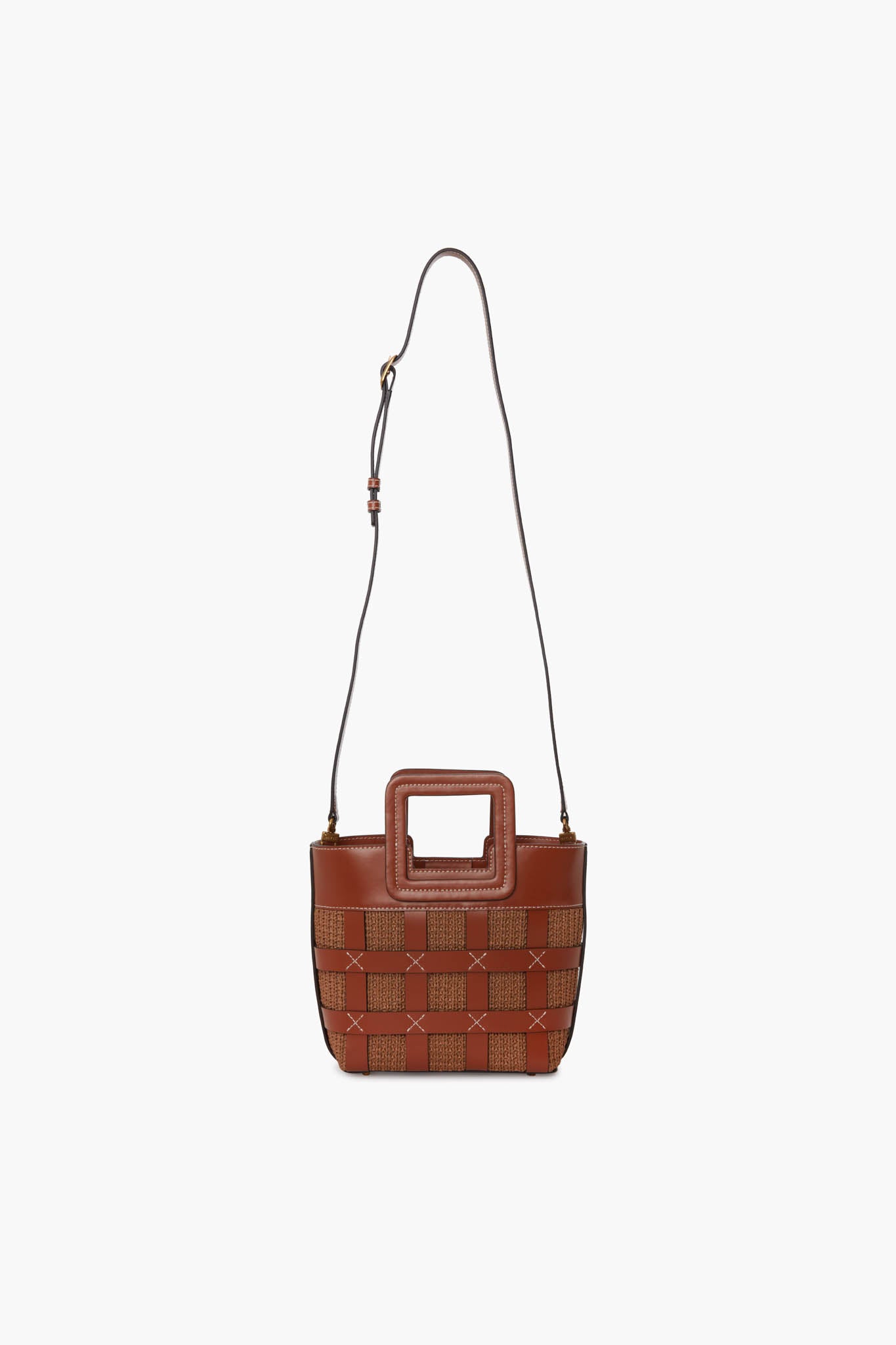 Tan Raffia Mini Shirley Bag