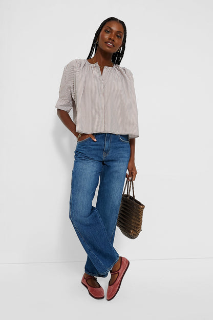 Mahogany Stripe Darby Blouse