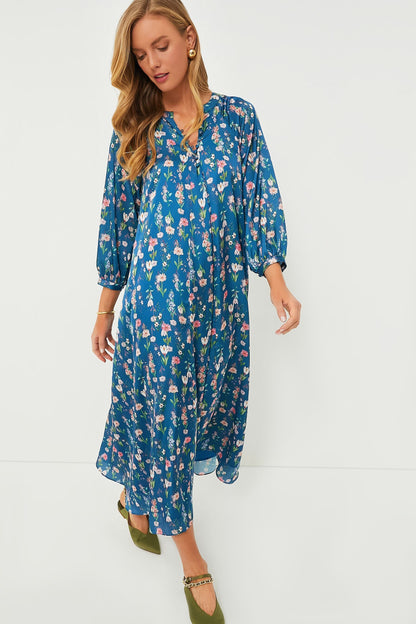 Navy Floral Zoe Maxi Dress