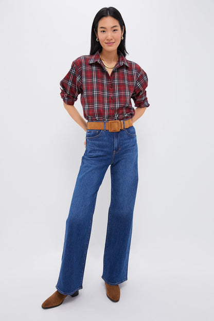 Red Plaid Nadine Boyfriend Button Down