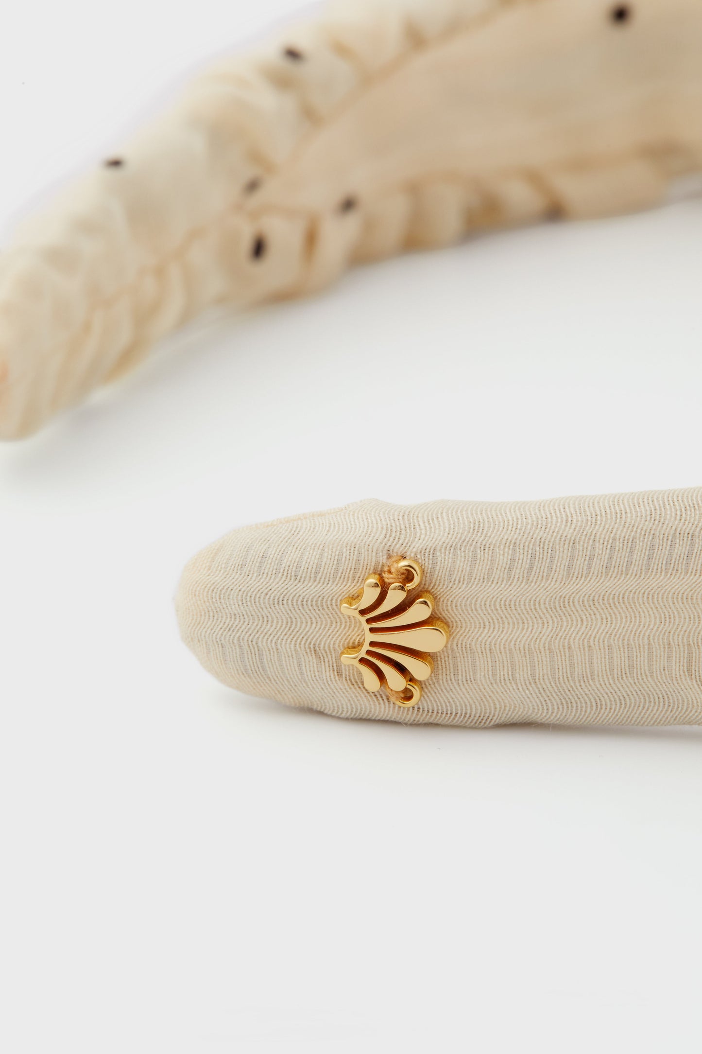 Cream Polka Dot Kelly Headband