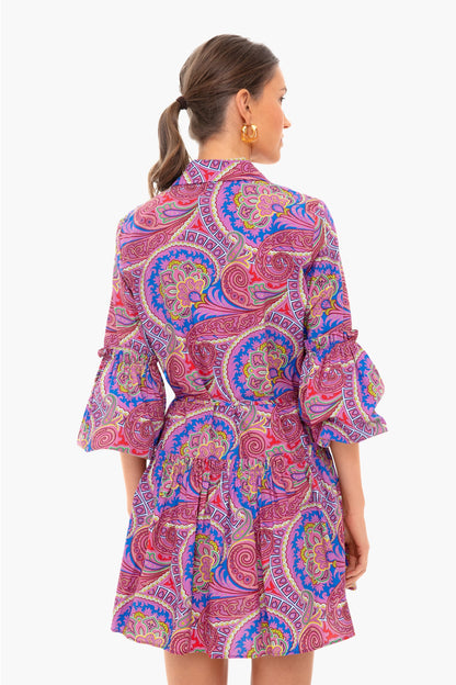 Berry Paisley Zamata Dress