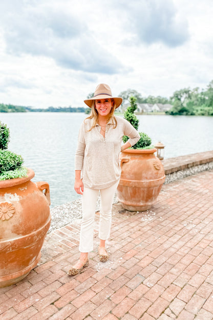 Ecru Clayton Knit Polo