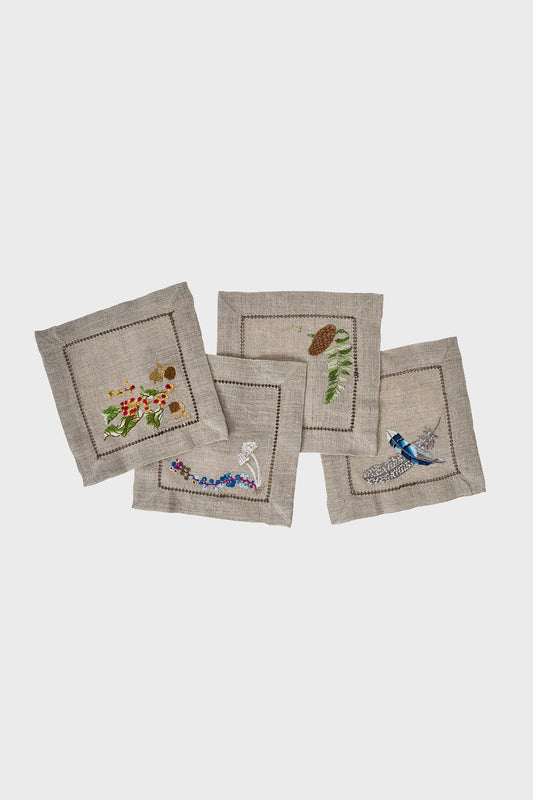 Forest Walk Cocktail Napkin Assorted Set of 4