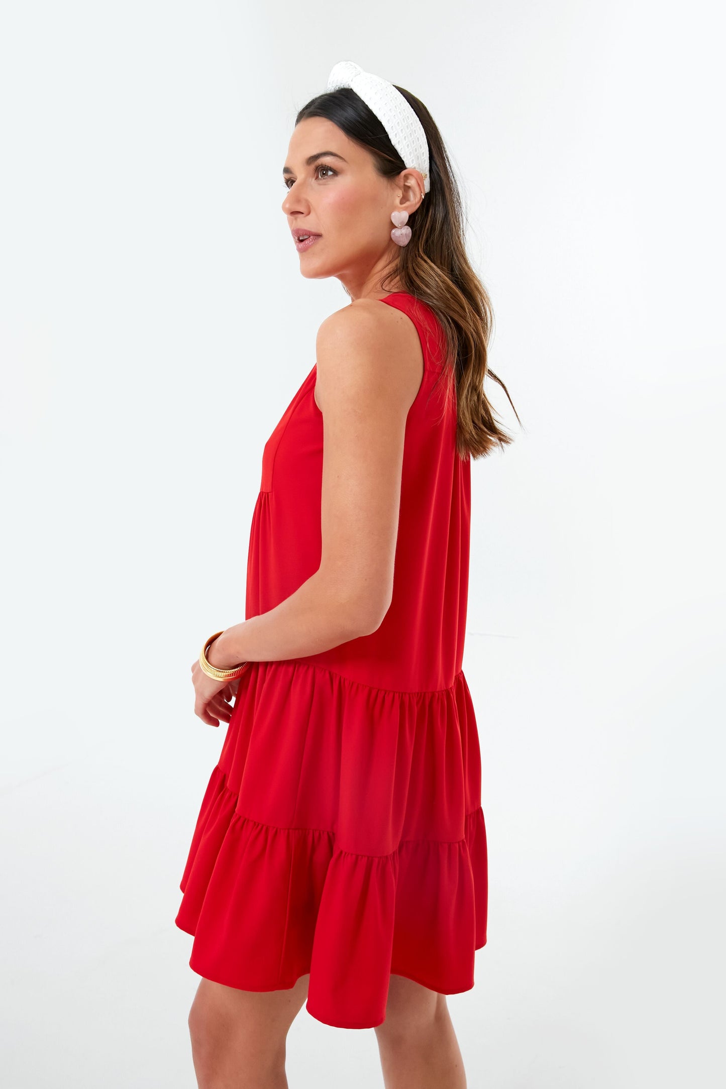 Red Crepe Sleeveless Kenzo Dress