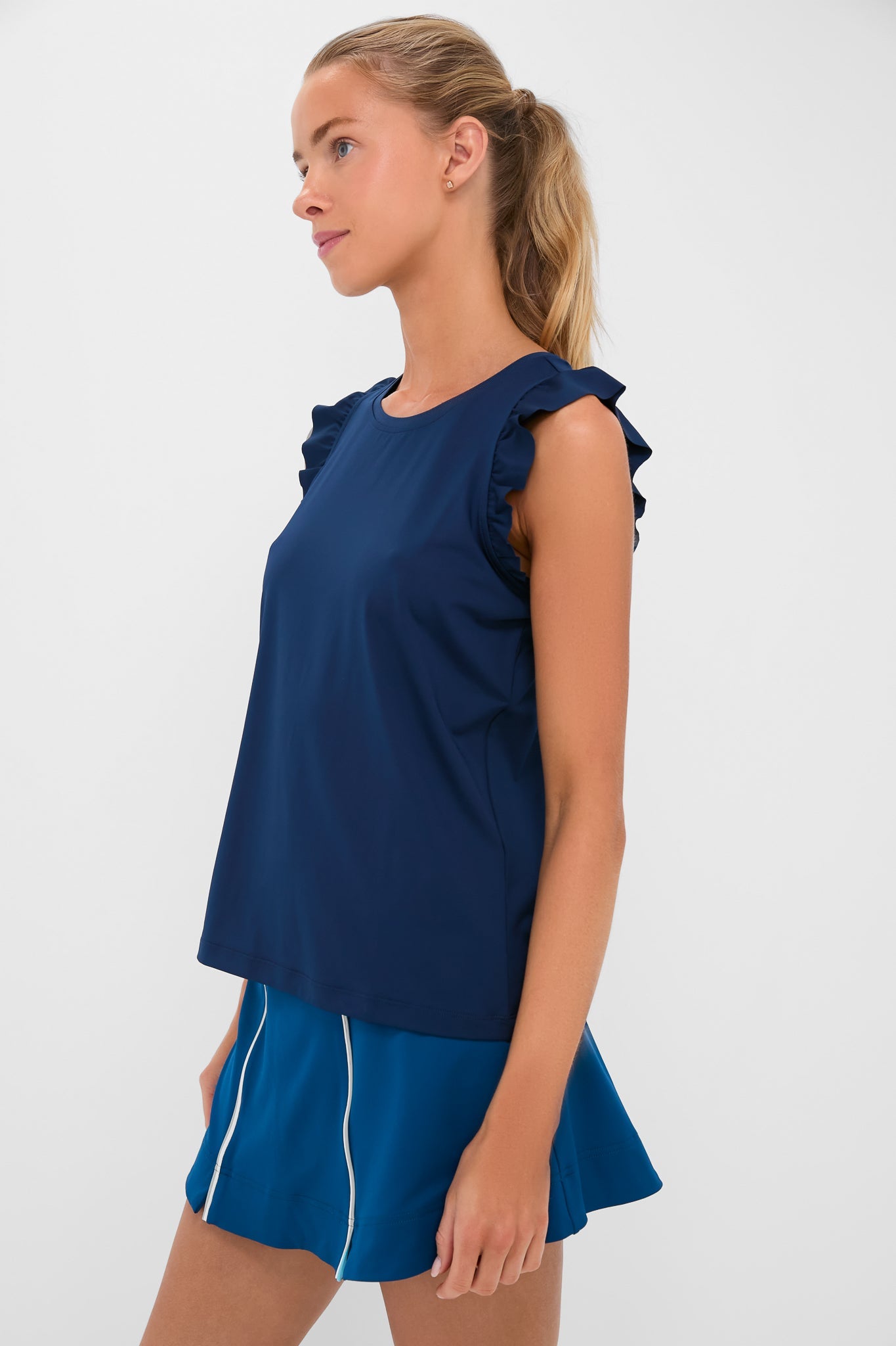 Poseidon Ruffle Performance Jersey Lea Tank