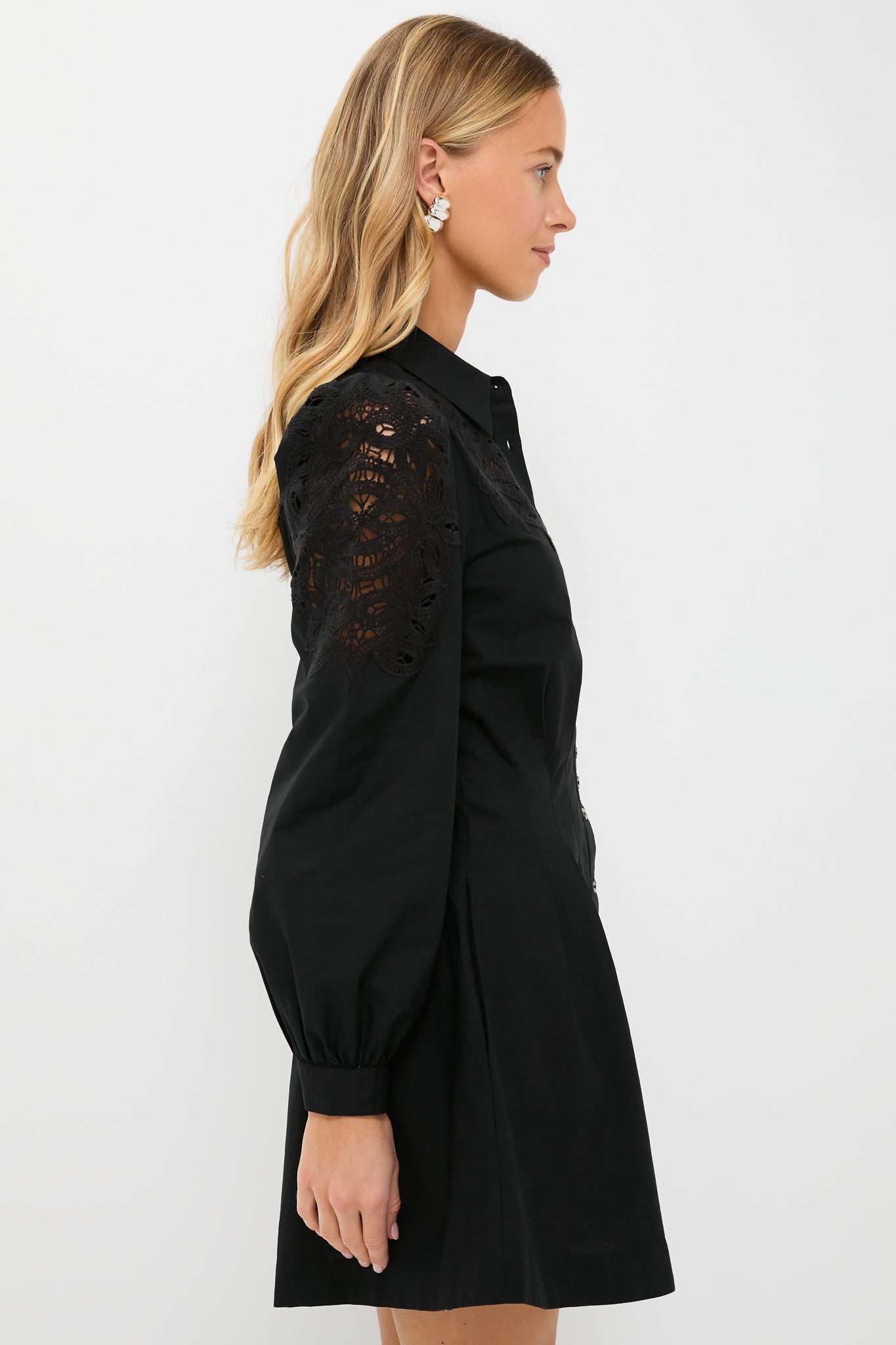 Black Marta Long Sleeve Mini Dress