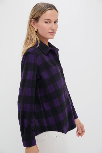 Aubergine Check Chandler Flannel
