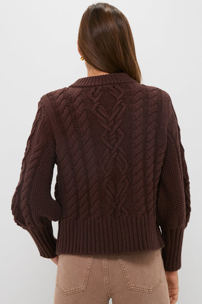 Brown Cotton Colette Cardigan