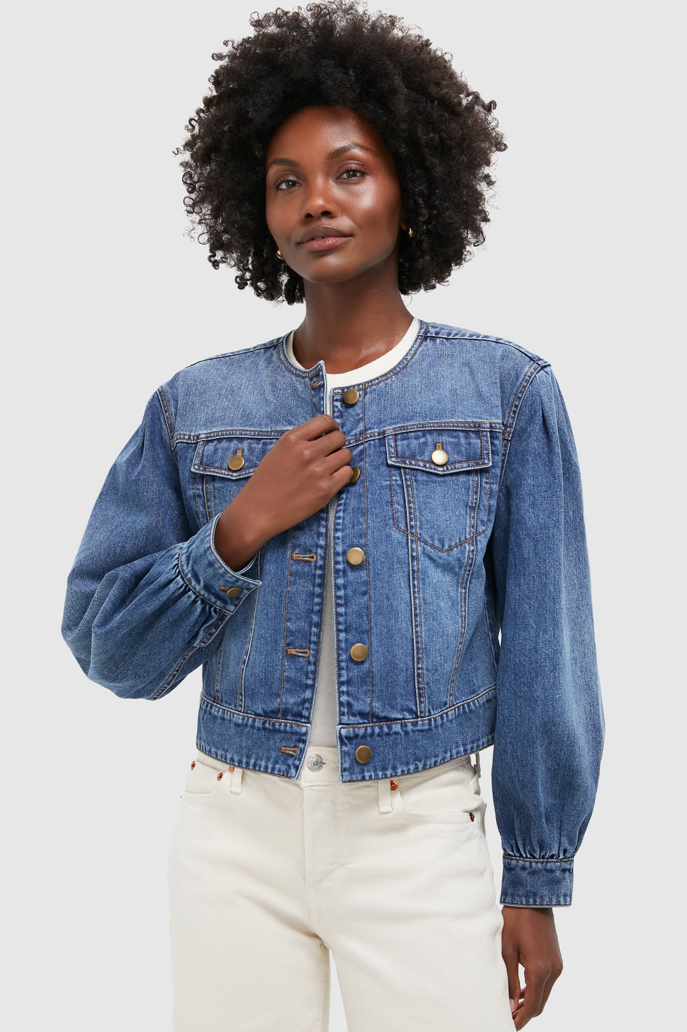 Denim Cropped Stella Jacket