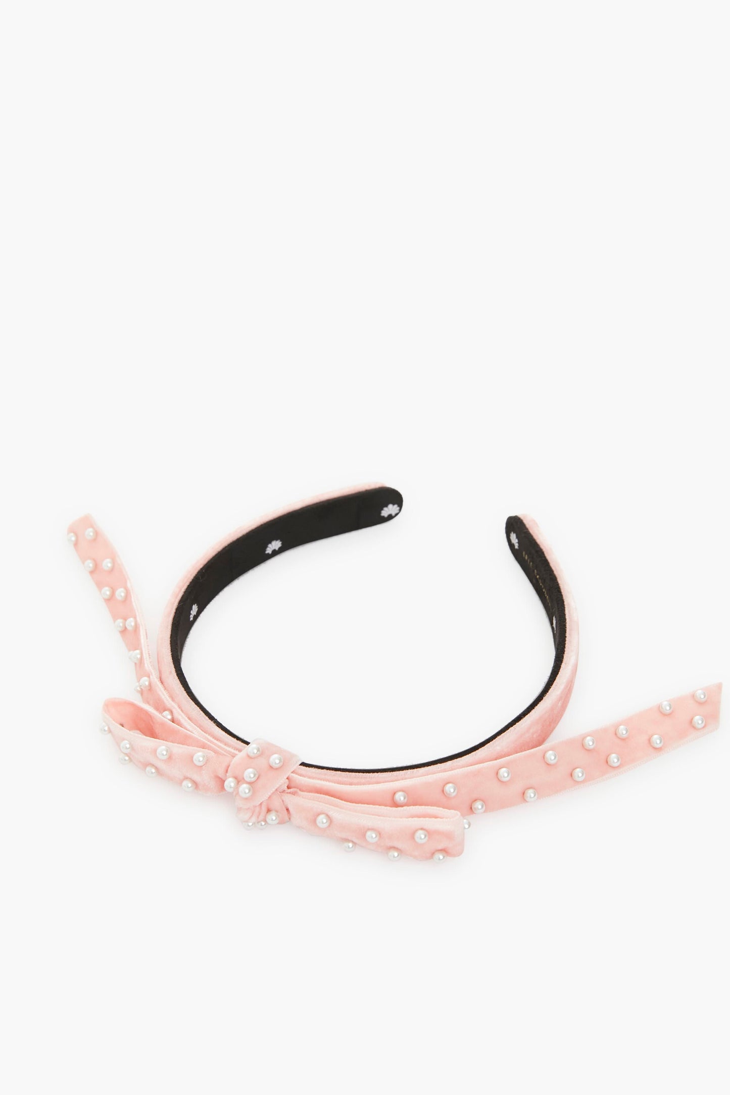 Blush Pearl Bardot Ribbon Slim Headband