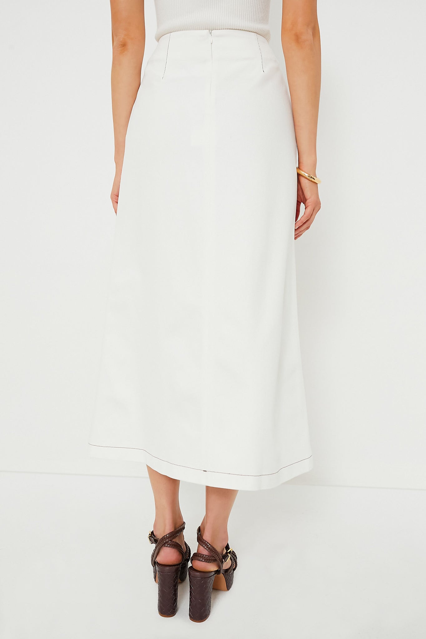 Off White Brown Sandy Skirt