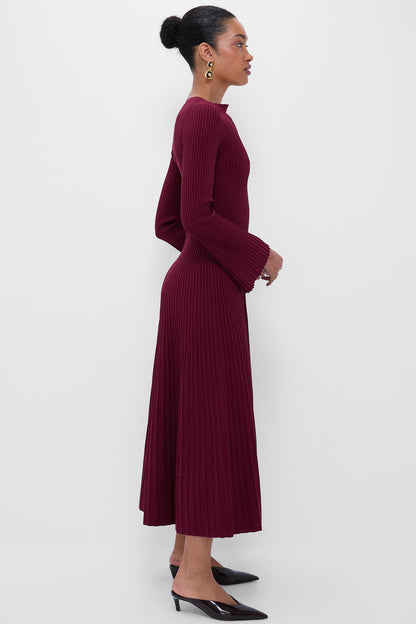 Cranberry Genna Long Sleeve Midi Dress