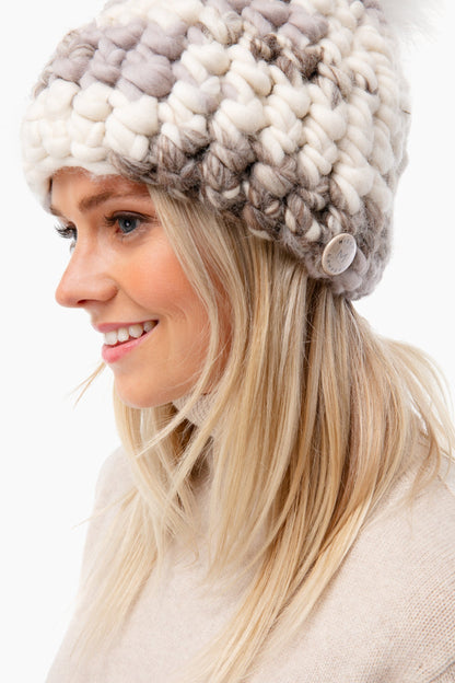 Light Melange Deep Pom Beanie