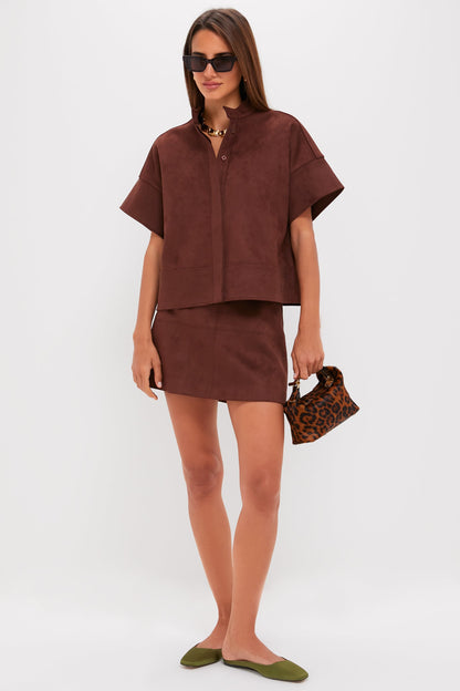 Ganache Vegan Suede Meg Mini Skirt