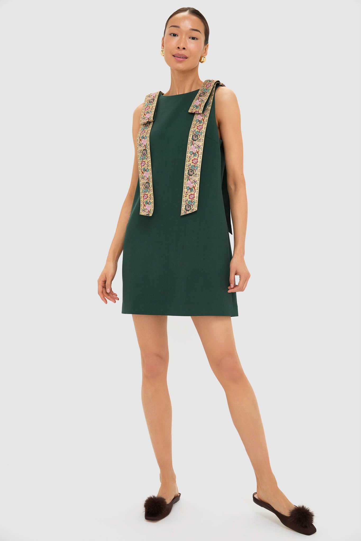 Garden Scrollwork Jacquard Bow Rosie Dress