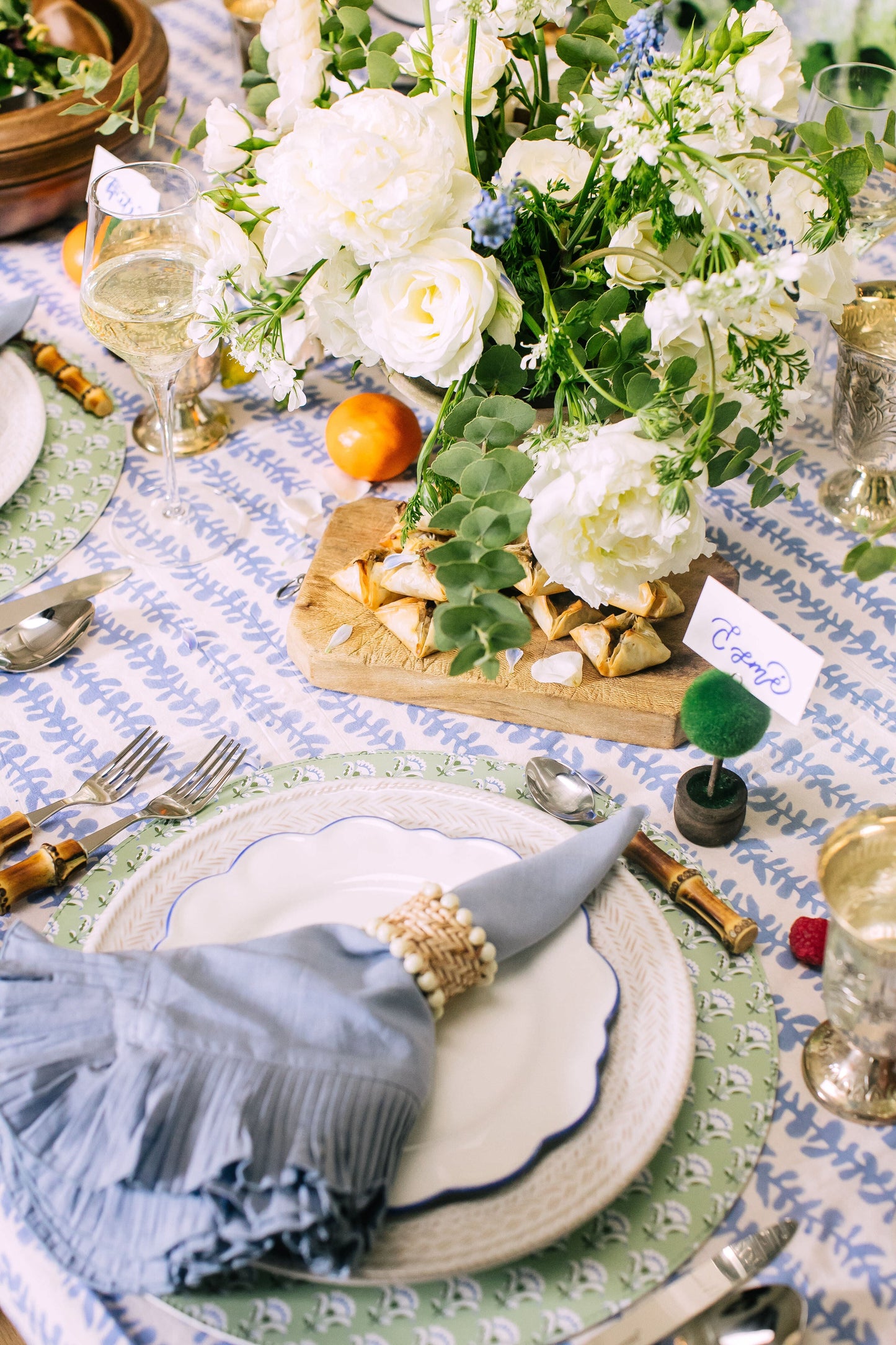 Blue Vines Tablecloth
