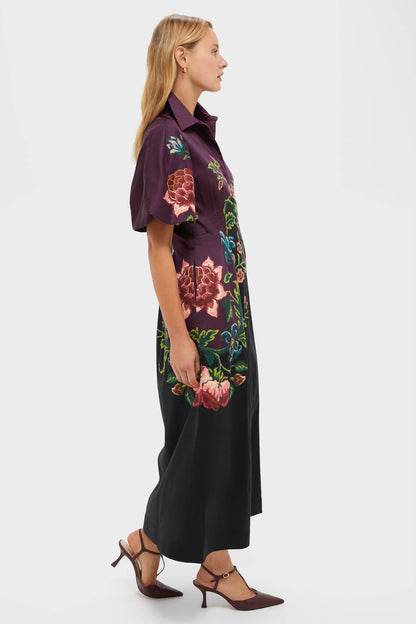 Midnight Moonflower Delaney Dress