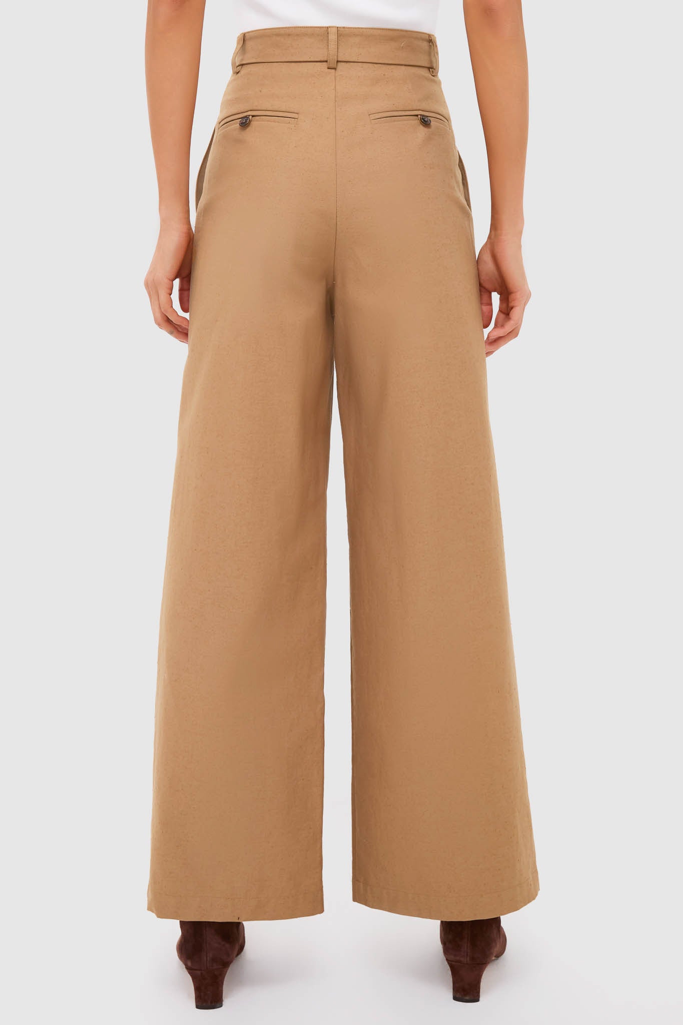 Umber Slubby Cotton Atelier Pleated Pant 2