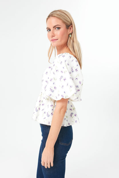 Ivory Square Neck Mira Blouse