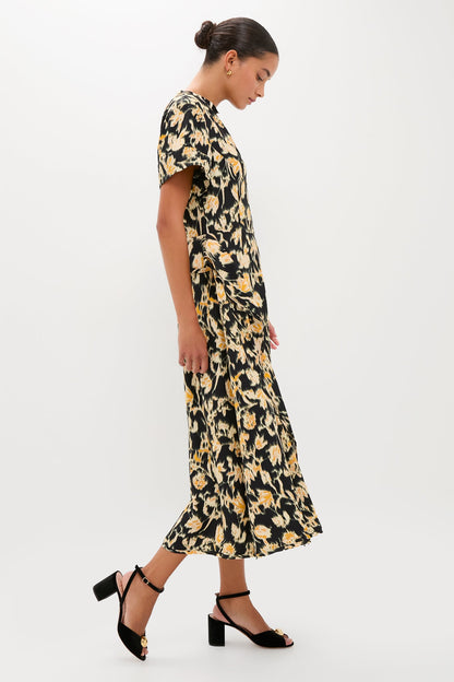 Tourmaline Nadya Short Sleeve Midi Dress