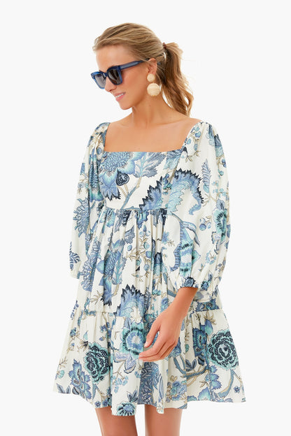 Jacobean Blue Sip Sip Dress