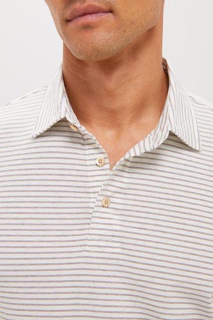Logan Creek Stripe Long Sleeve Movement Polo
