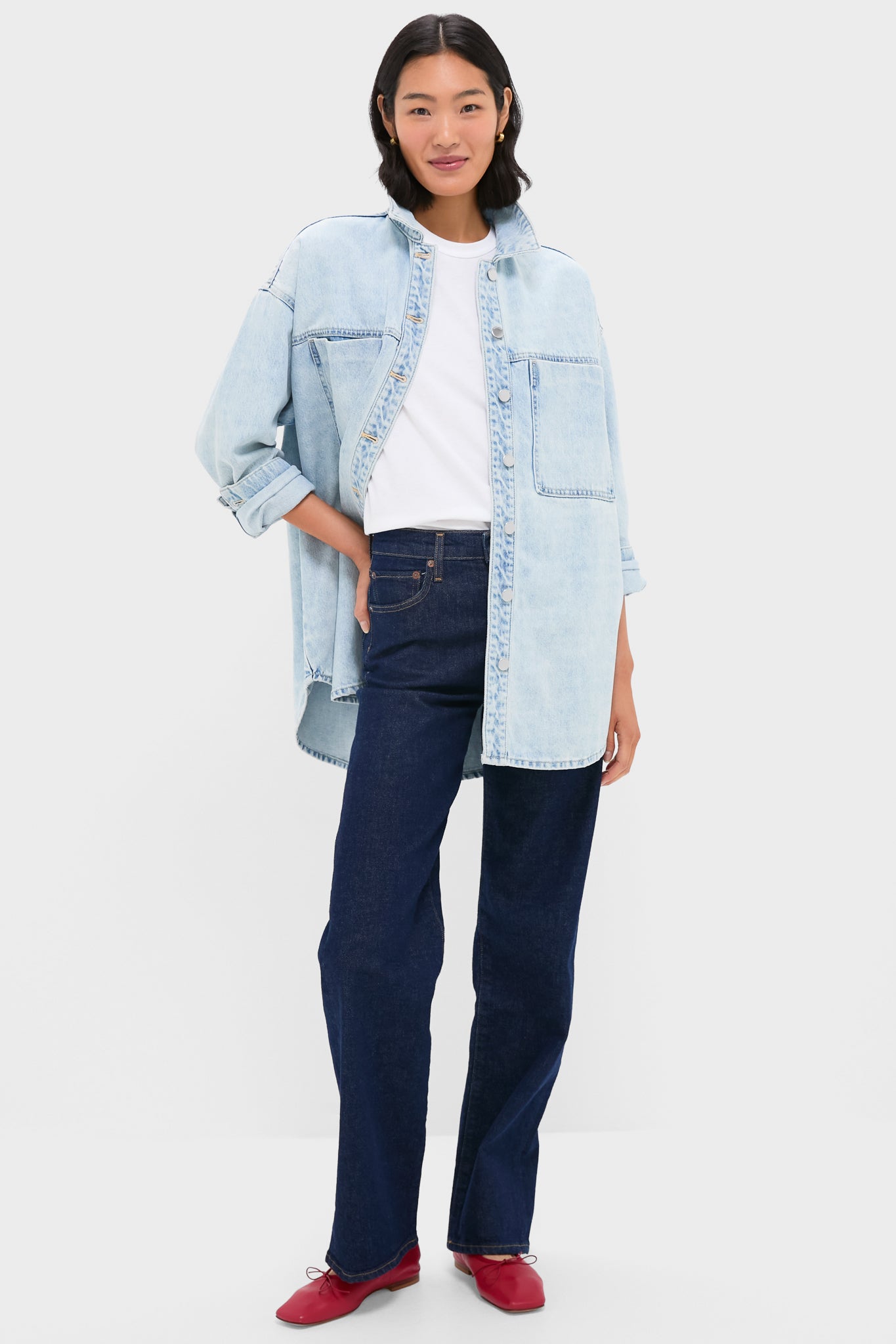 Sky Blue Sheeba Denim Overshirt