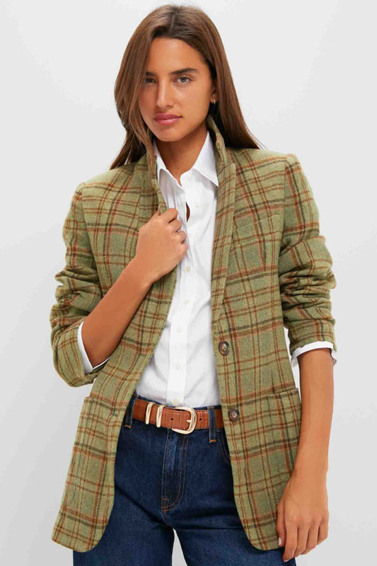 Sherwood Plaid Wool Herron Blazer