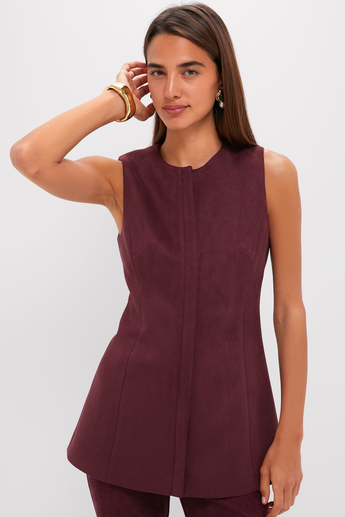 Winetasting Vegan Suede Rhoda Tunic Top