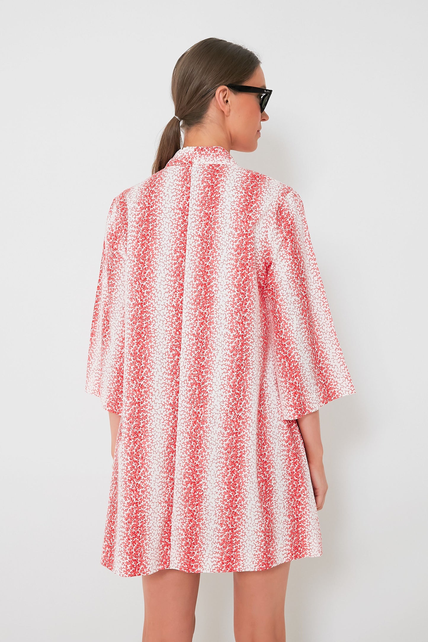 Speckled Coral Poplin Marseille Caftan