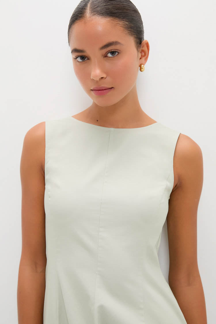 Pistachio Jacqueline Asymmetrical Hem Midi Dress