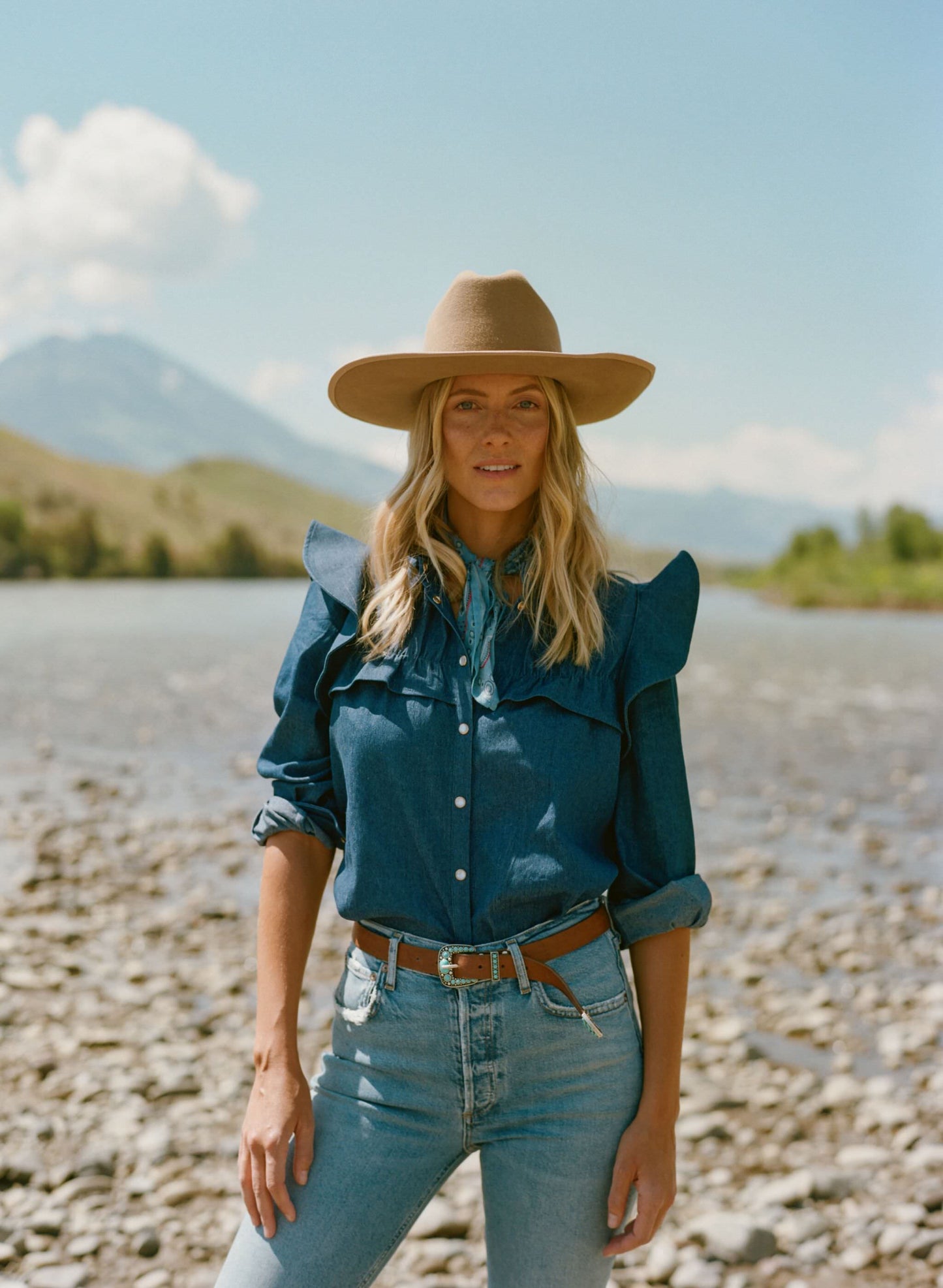 Deep Denim Winnie Blouse