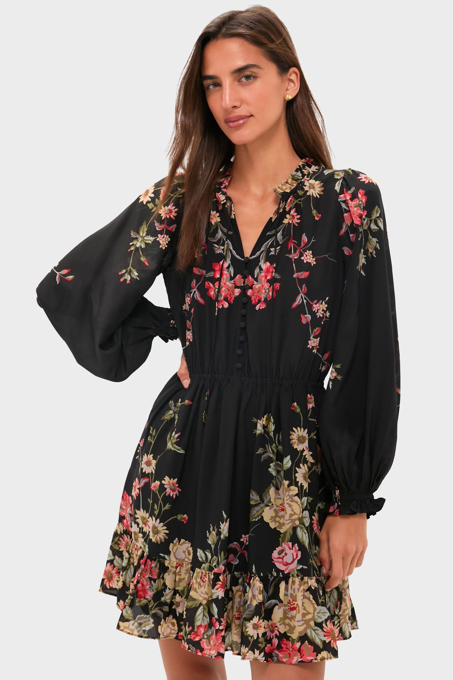 Multi Jolie Print Short Sleeve Mini Dress