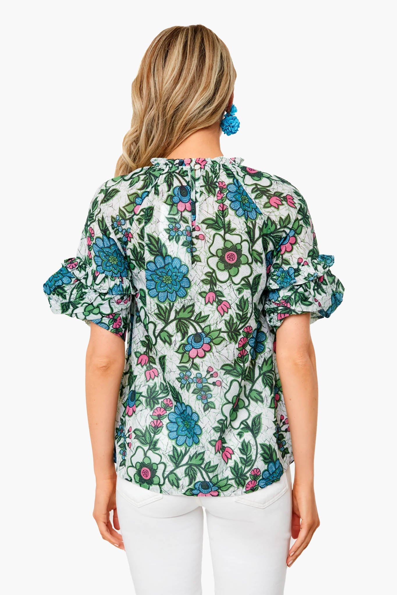 Freyja Flower White Marie Top