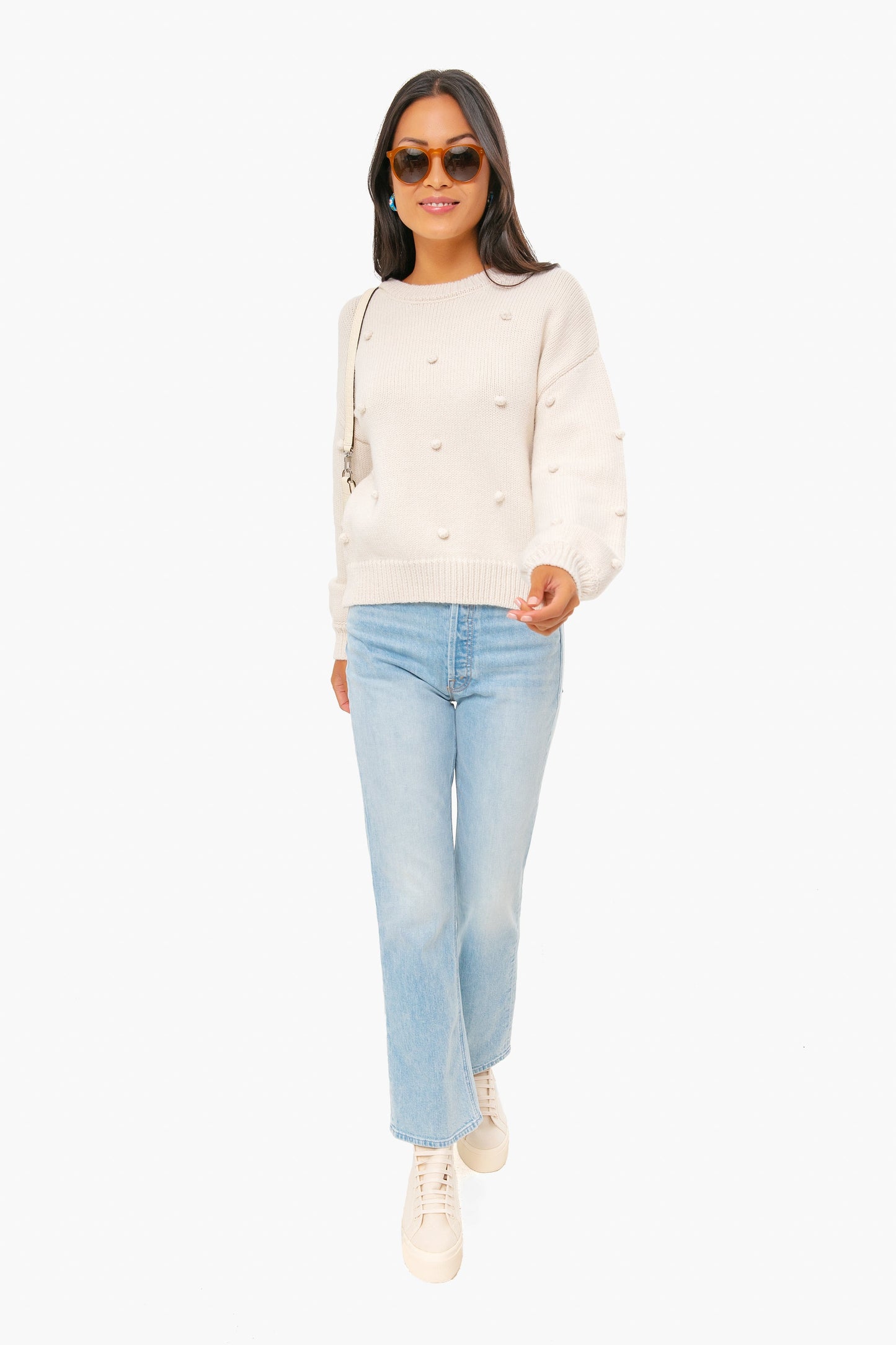 Oatmeal Pom Pom Sweater