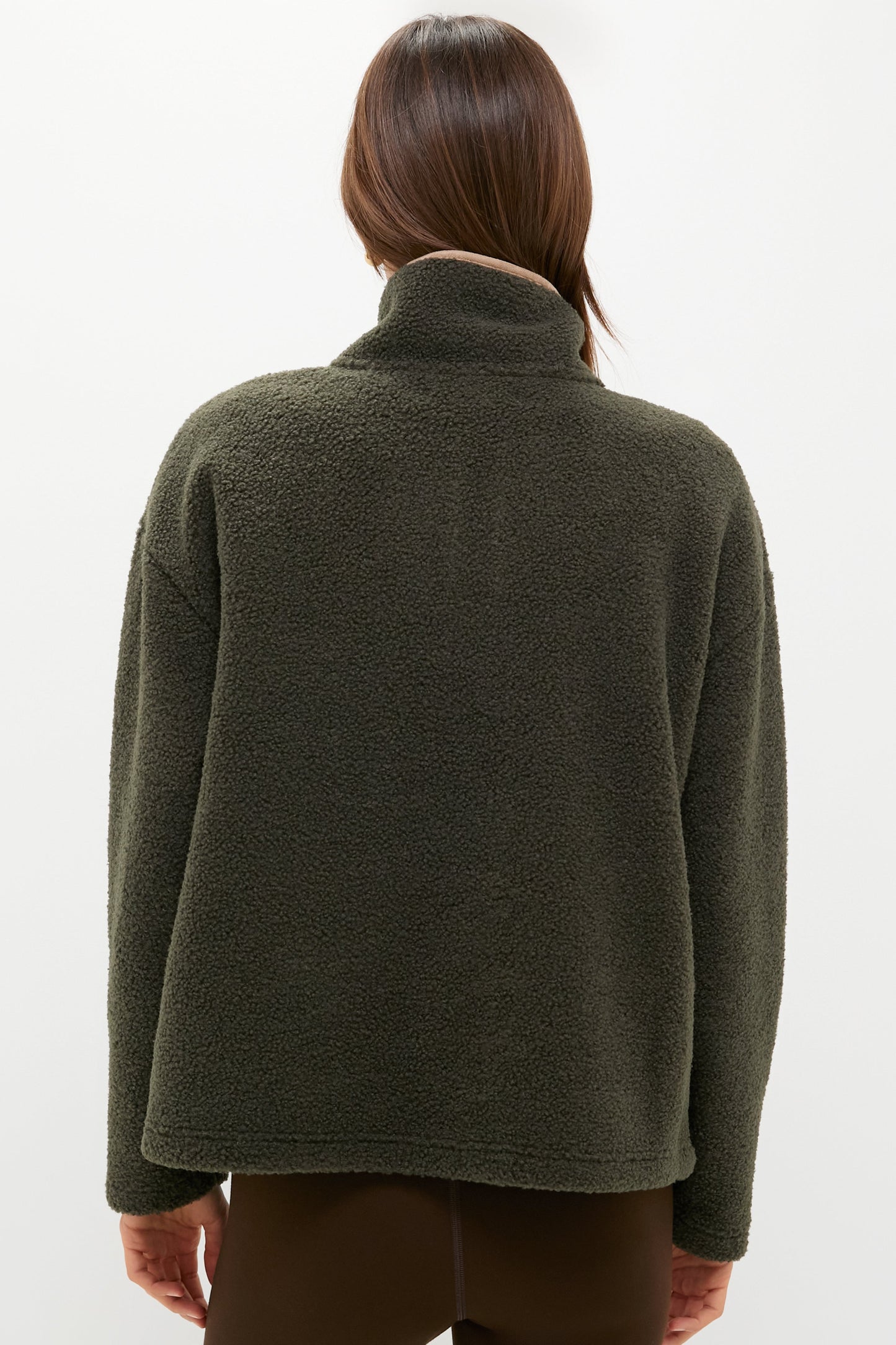 Olive Bamburgh Fleece Pullover