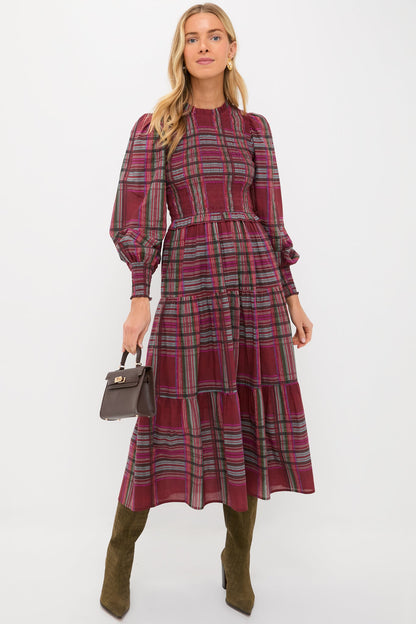 Red Plaid Ivy Maxi Dress