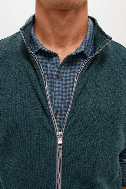 Deep Verdant Crown Sweater Fleece Vest