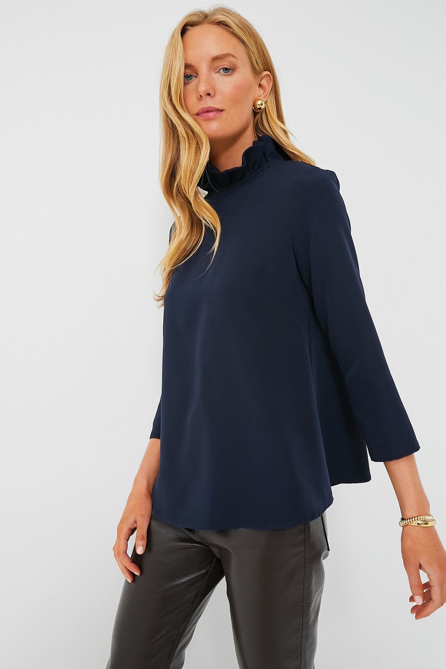 Navy Faye Blouse