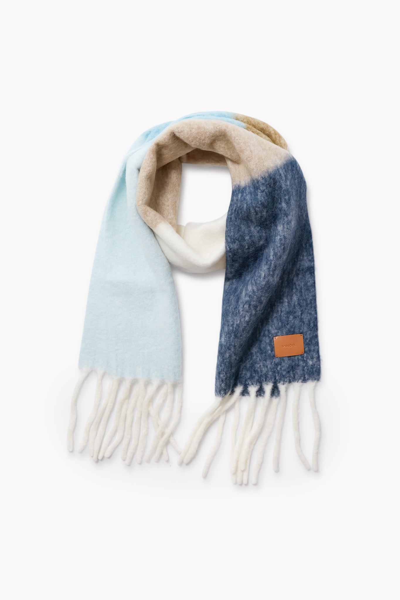 Palisade Brushed Oversized Alpaca Stripe Scarf