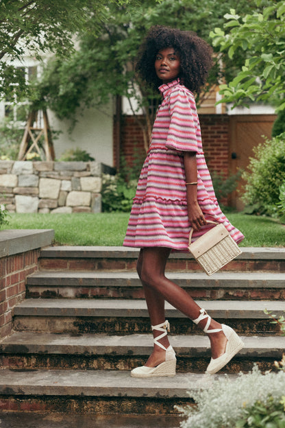 Zigzag Knit Stripe Crawford Dress