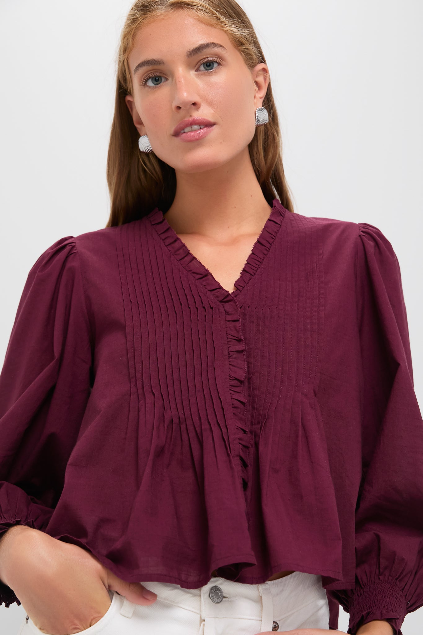 Exclusive Burgundy Anise Long Sleeve Top
